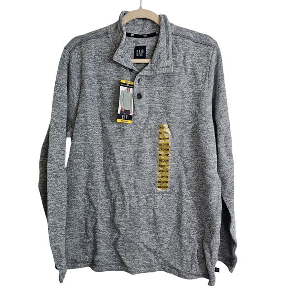 Gap Sweater Men M Gray Knit Sweater Men Mock Neck Sweater Men Pullover Sweater - Picture 1 of 10